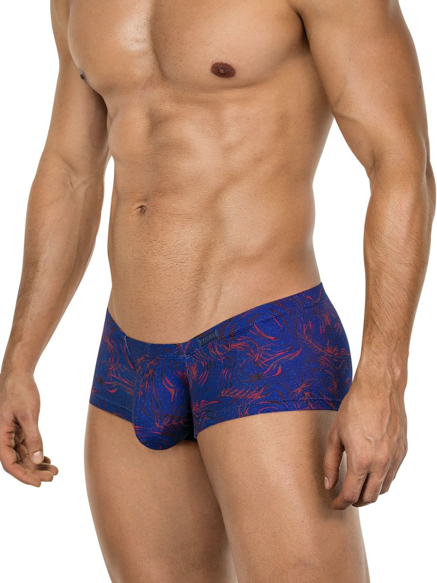 Blue Clever Helion men's trunk by CITYBOYZ★USA, showcasing comfortable fit and stylish design in a close-up view.