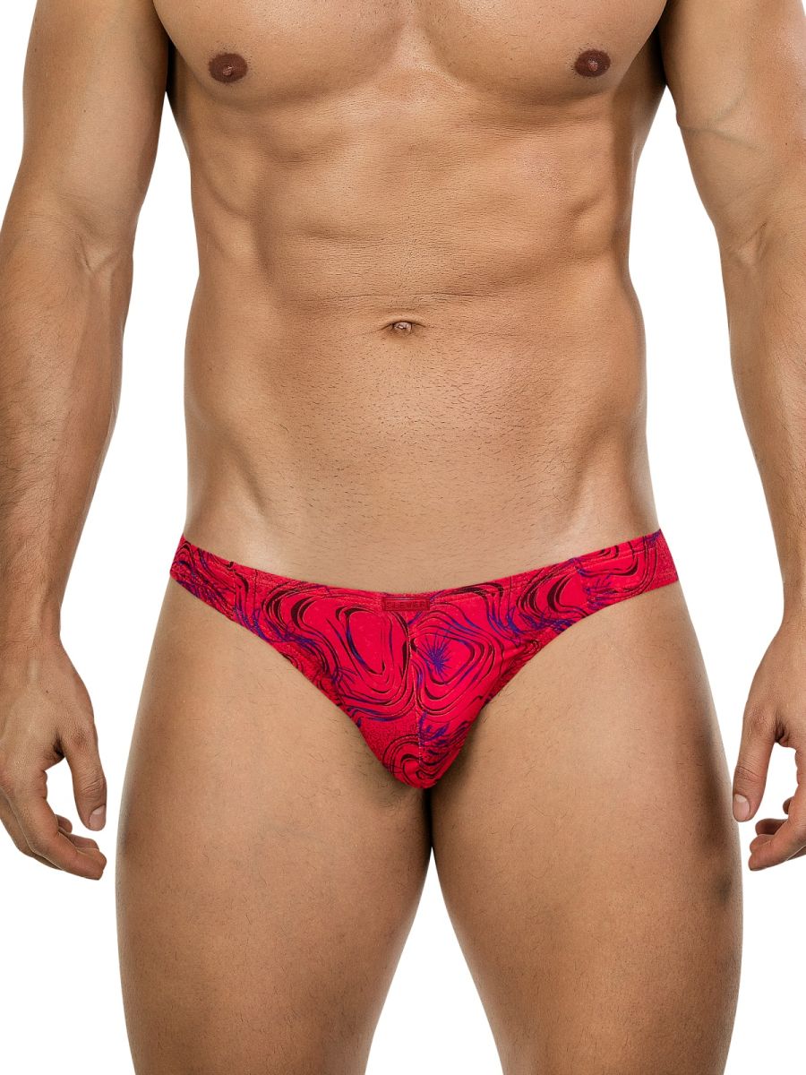 Red Clever Helion Bikini Underwear by CITYBOYZ★USA, showing a close-up of the stylish bikini underwear with secure fit and smooth fabric.