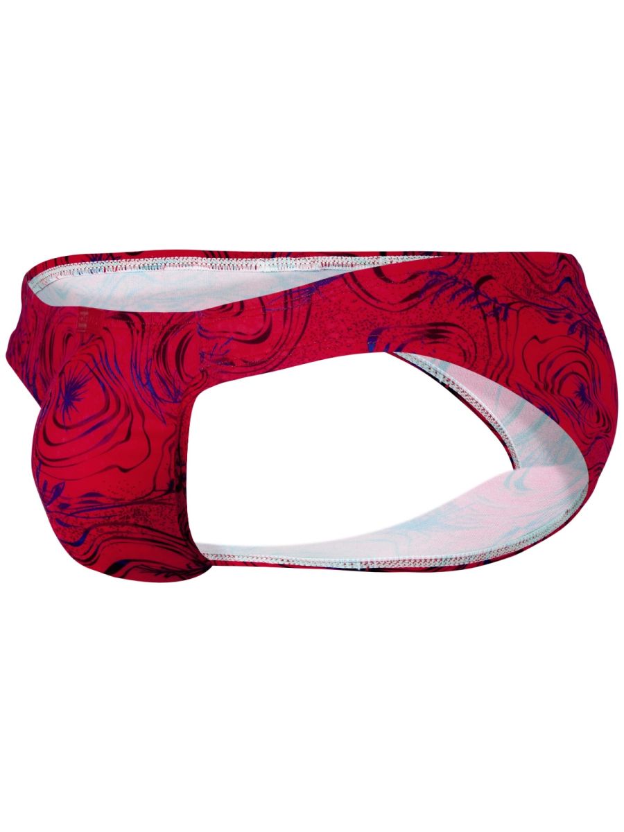 Red Clever Helion bikini underwear by CITYBOYZ USA, featuring a sleek bikini cut and comfortable fit.