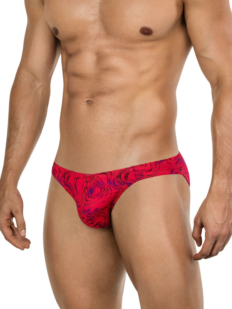 Red Clever Helion bikini underwear by CITYBOYZ★USA, featuring a snug fit and stylish design.