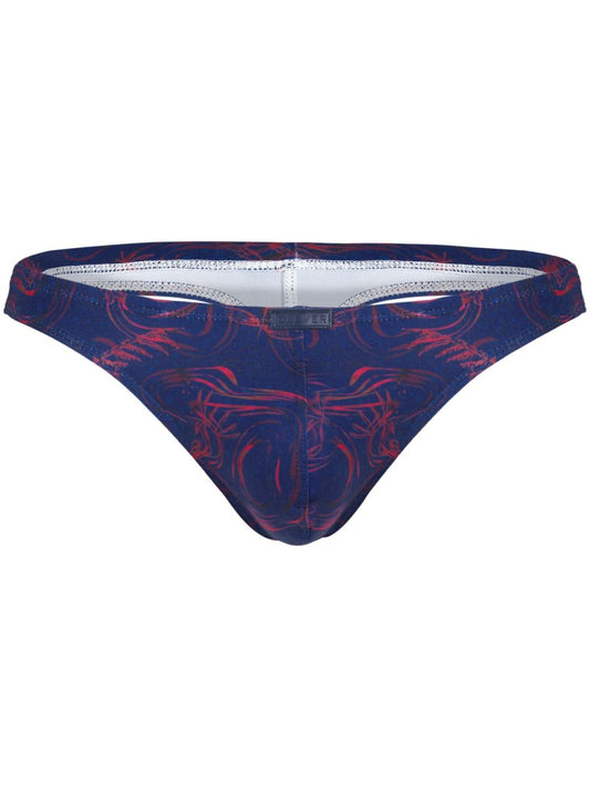 Blue Clever Helion Thong by CITYBOYZ★USA with sleek design and minimal coverage, displayed on a neutral background.