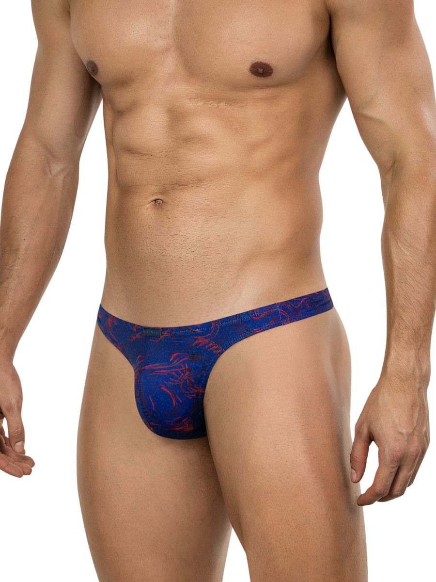 Blue Clever Helion men's thong underwear by CITYBOYZ★USA, featuring a sleek design and comfortable fit.