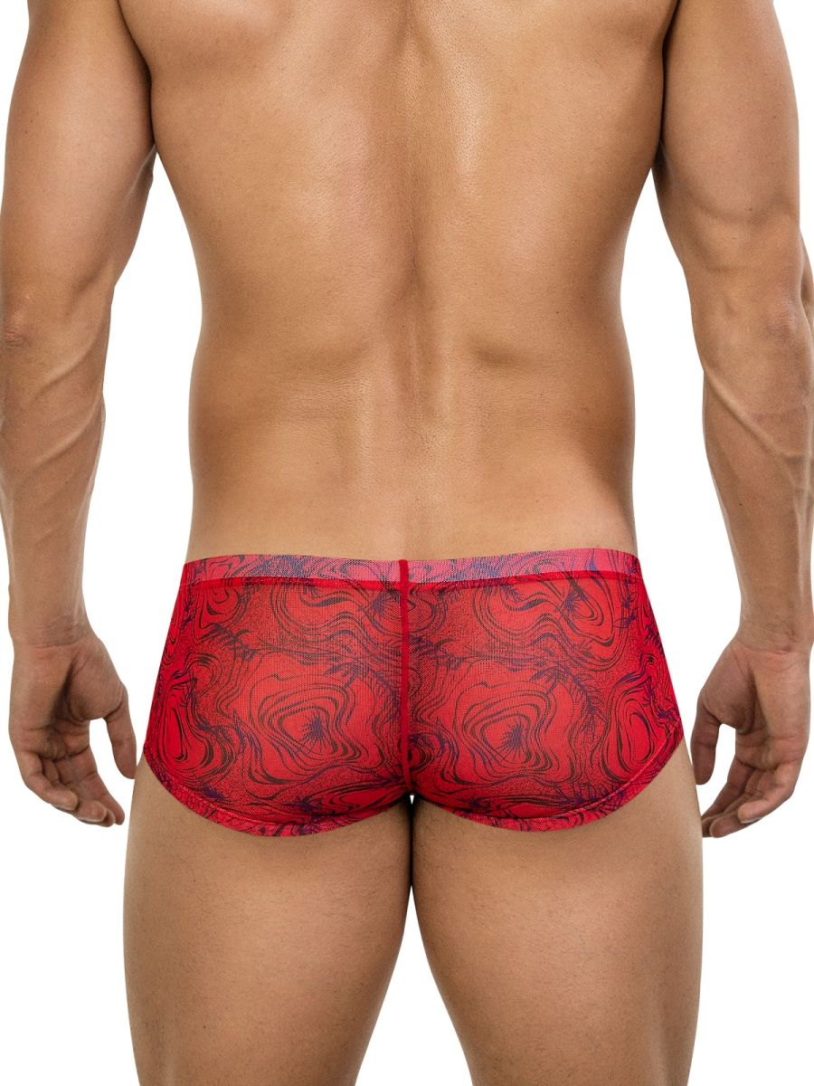 Red Clever Calipso Trunk by CITYBOYZ★USA, premium men's underwear trunks with a snug fit and comfortable waistband.