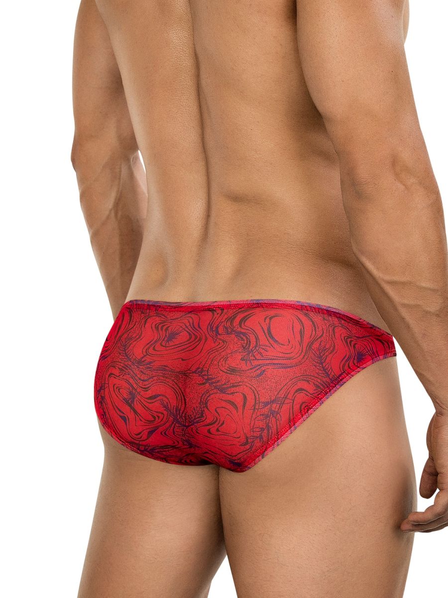 Red Clever Calipso Bikini underwear for men by CITYBOYZ★USA, featuring stylish design and comfortable fit.