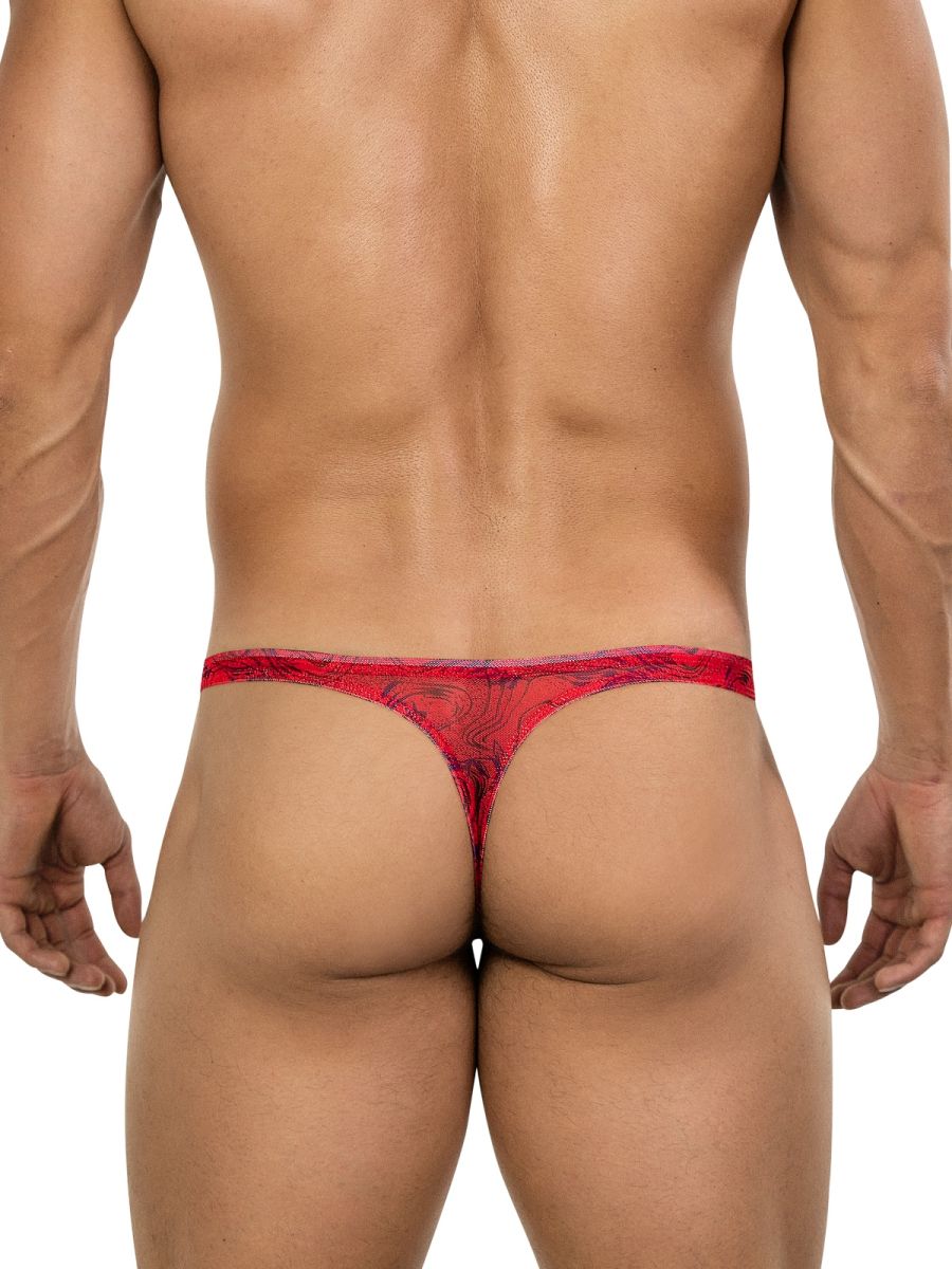 Red Clever Calipso Thong by CITYBOYZ USA, stylish men's bikini underwear featuring a sleek, comfortable design.