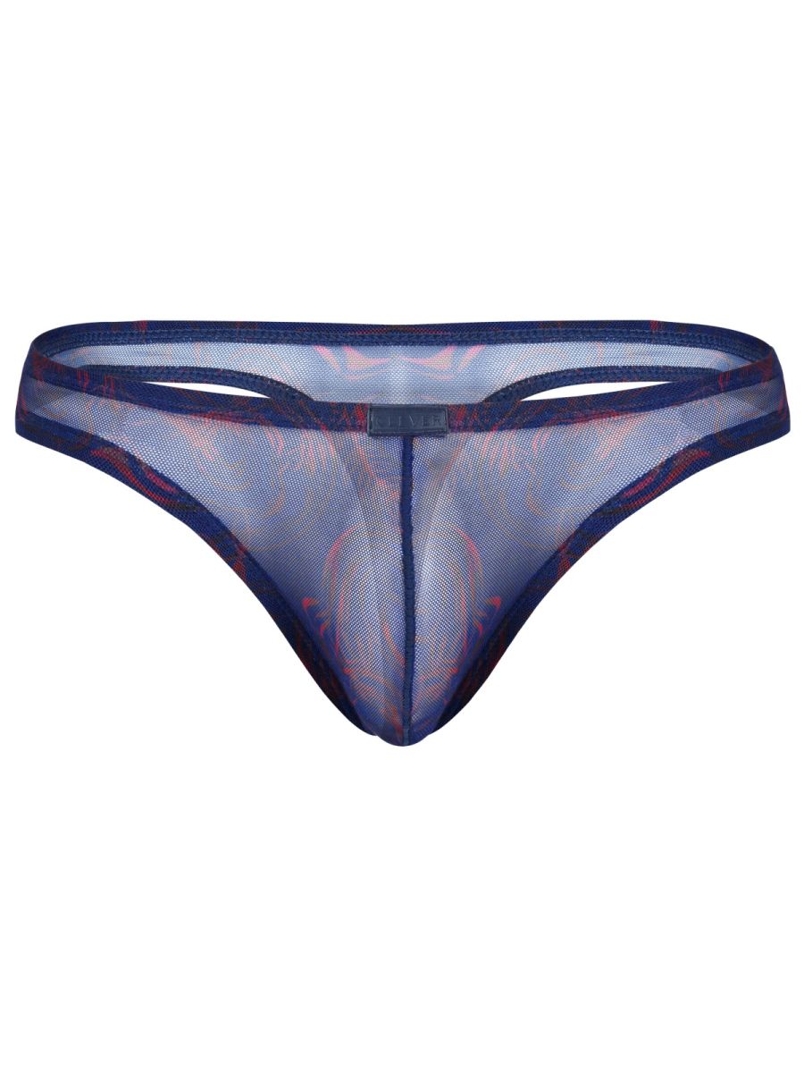 Blue Clever Calipso thong bikini underwear by CITYBOYZ★USA, featuring a sleek fit and minimal coverage design.