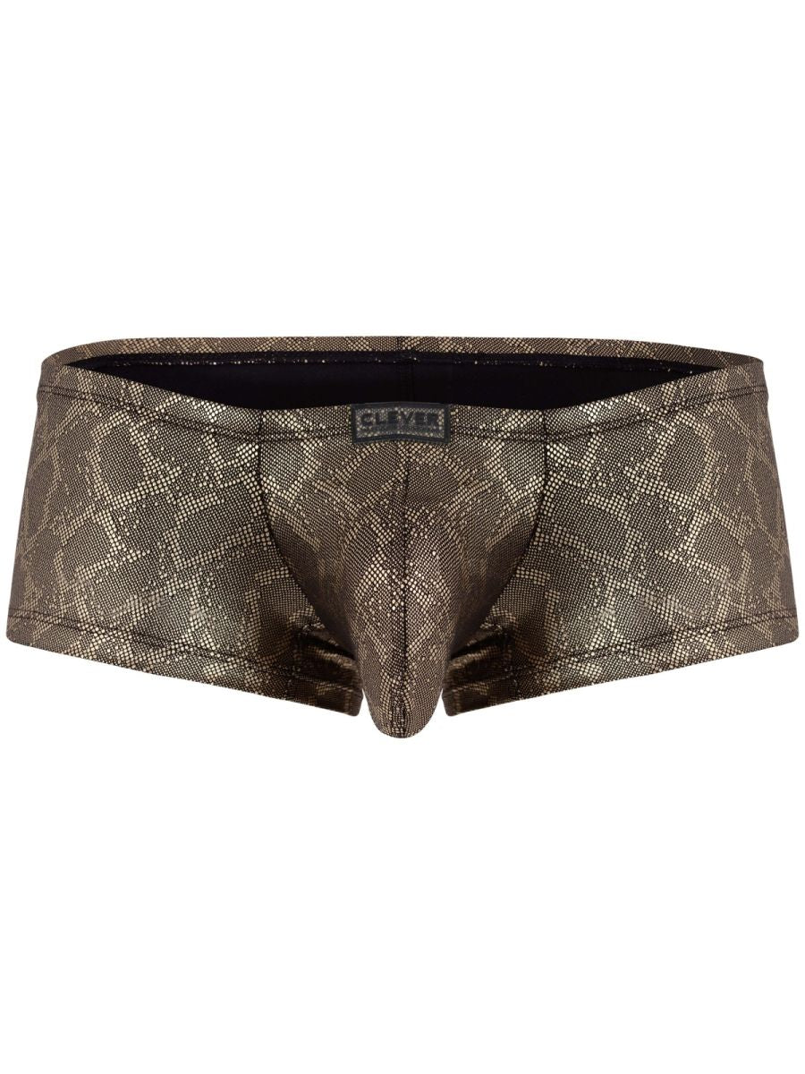 Gold Clever Atlas trunk by CITYBOYZ★USA, showing the stylish, durable storage trunk with metal handles and embossed design.