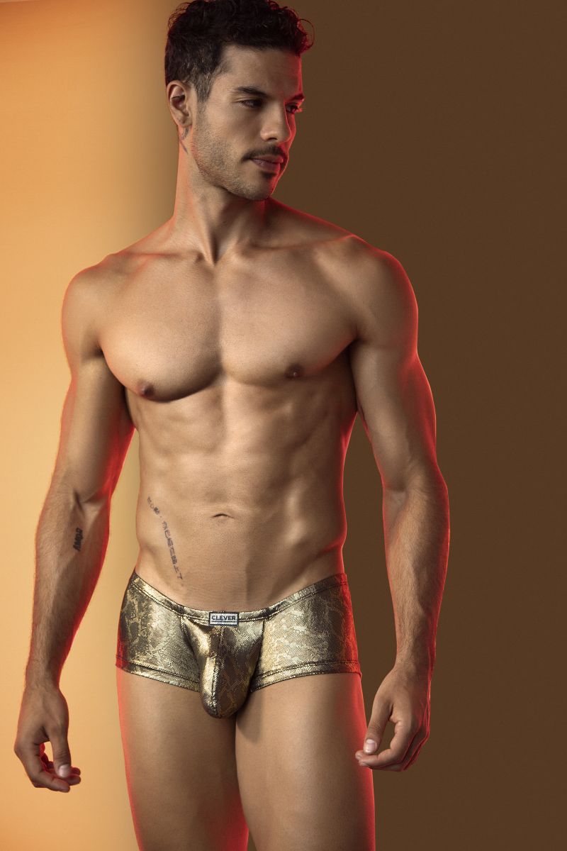 Gold Clever Atlas trunk by CITYBOYZ USA featuring a sleek, modern design with metal accents and sturdy construction.