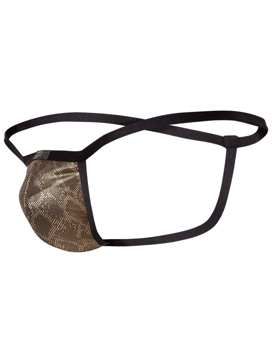 Gold Clever Atlas G-String by CITYBOYZ★USA, premium men's lingerie featuring sleek design and minimal coverage.