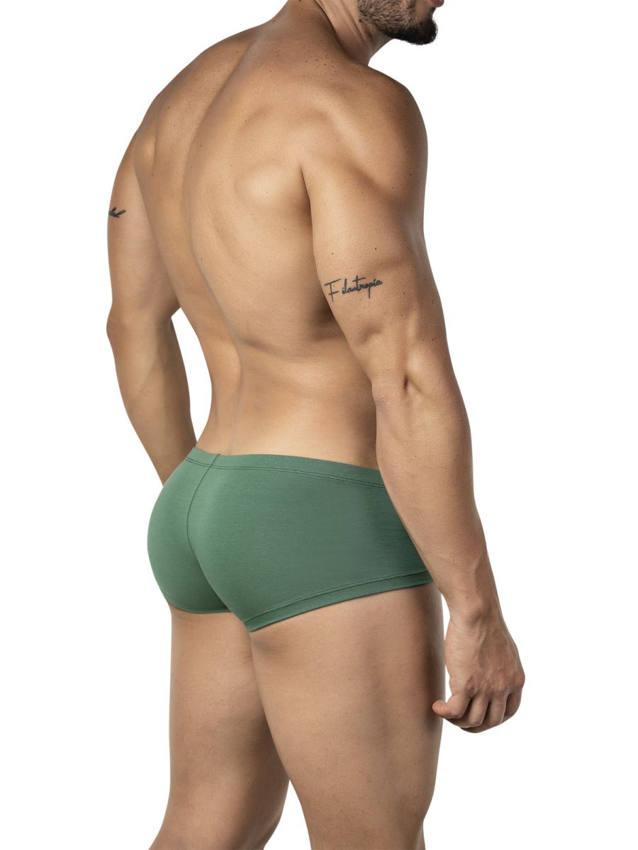Set of three multi-colored Clever Australian Latin trunks by CITYBOYZ★USA featuring vibrant patterns and comfortable fit.