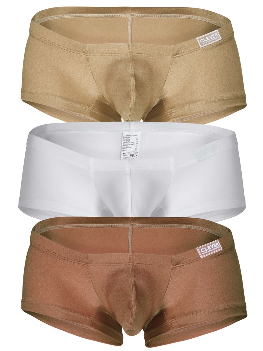 Multi-colored Clever Australian Latin Trunks 26069 3-pack by CITYBOYZ★USA, featuring vibrant, comfortable men's trunk underwear.