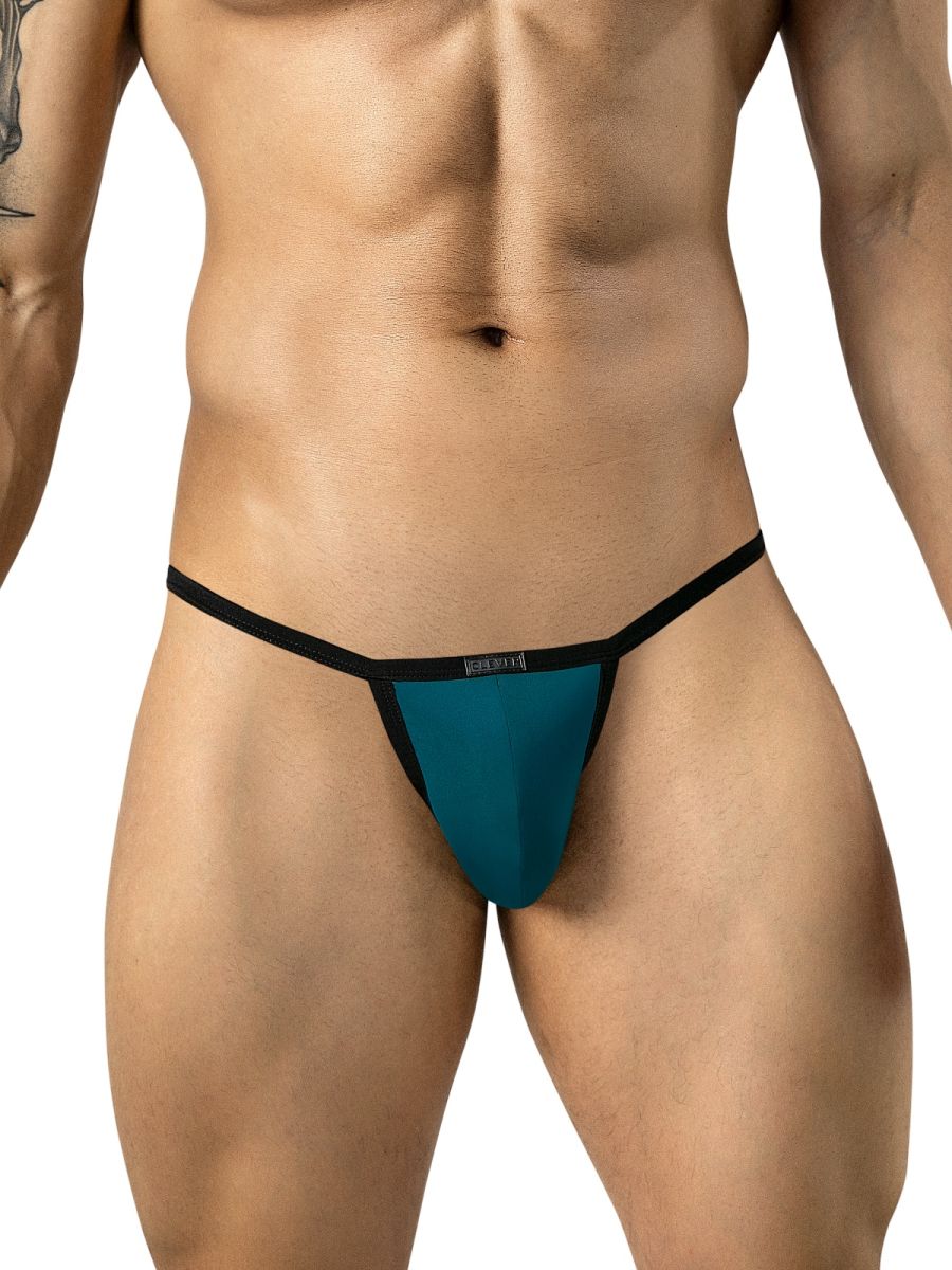 Clever Boreas Thong in petrol blue by CITYBOYZ★USA, featuring a sleek, minimal design with comfortable fit and stylish appearance.