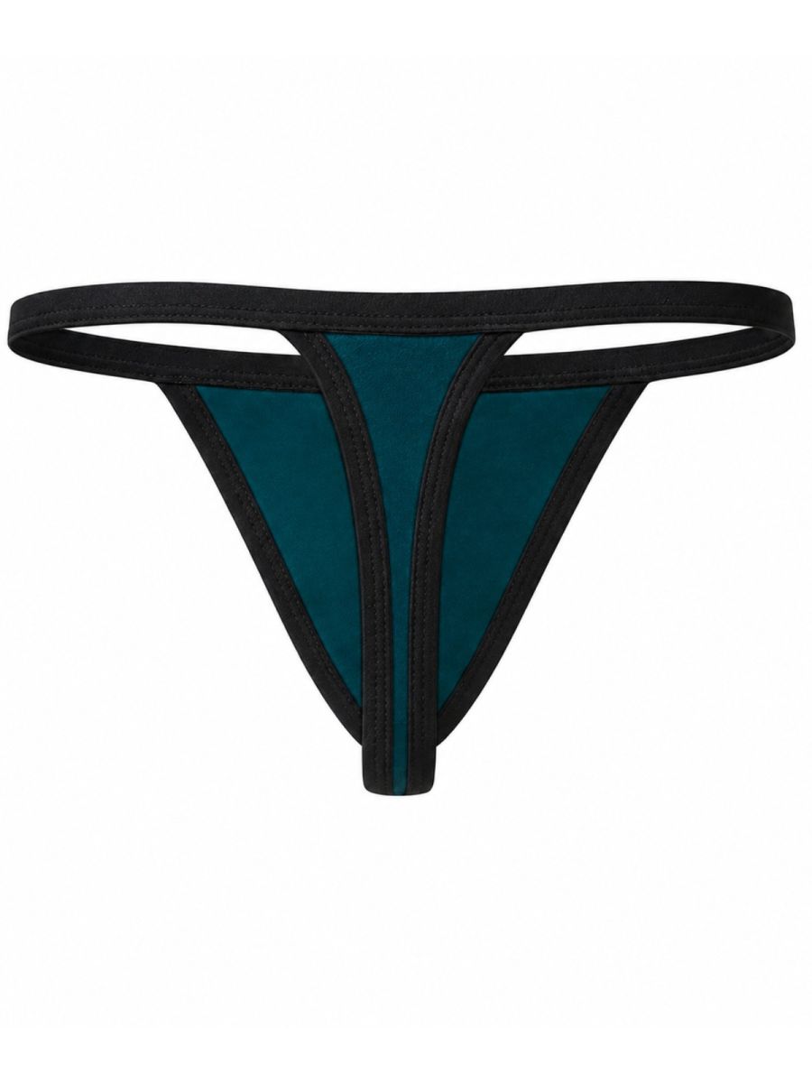 CITYBOYZ★USA Clever Boreas Thong in petrol blue, showcasing its stylish design and comfortable fit on a model.