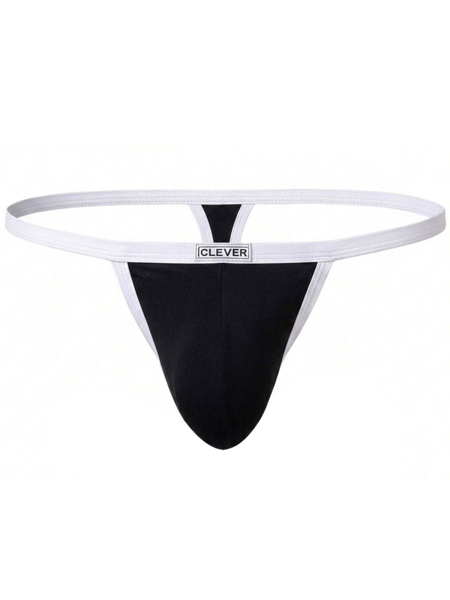 Black Clever Boreas thong by CITYBOYZ★USA, featuring a sleek design and comfortable fit, shown on a model.