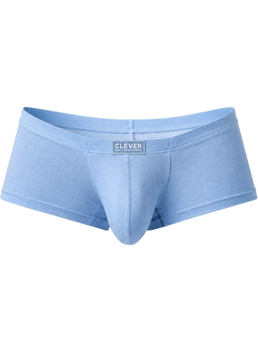 Light blue Clever Cronos trunks by CITYBOYZ★USA, featuring a comfortable fit and stylish design, displayed on a white background.