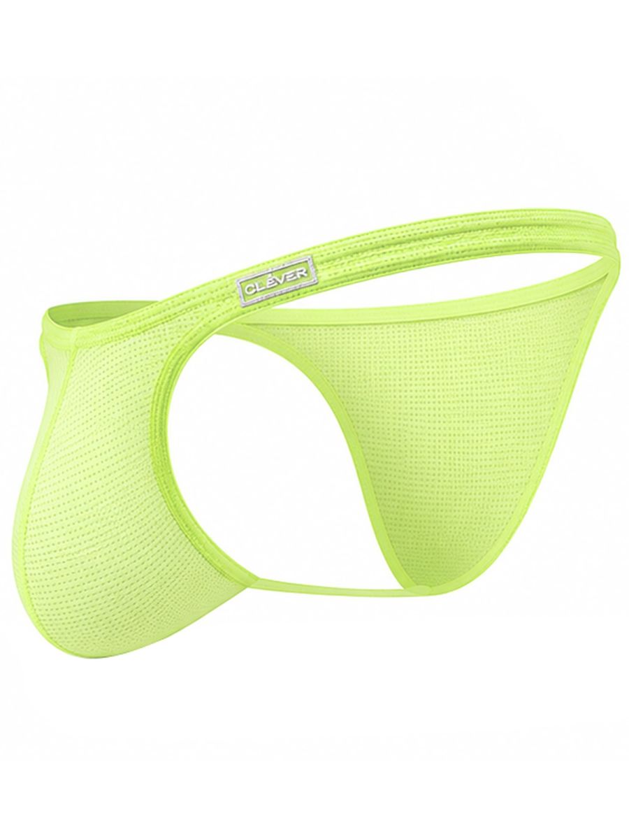 Neon green CITYBOYZ★USA Clever Cronos brief with sleek fit and comfortable waistband, displayed on a plain background.