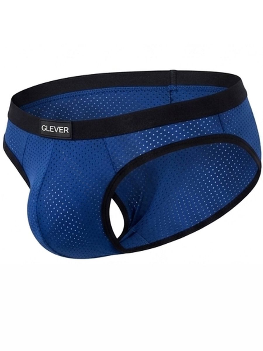 Steel blue CITYBOYZ★USA Clever Ulises brief showing smooth fabric and comfortable fit, on a white background.