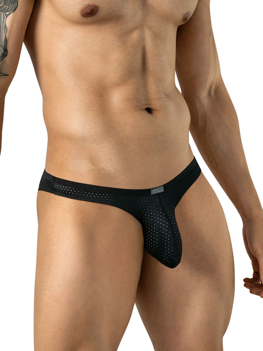 Black Clever Ulises brief by CITYBOYZ★USA, featuring sleek fabric and comfortable fit, displayed on a plain background.