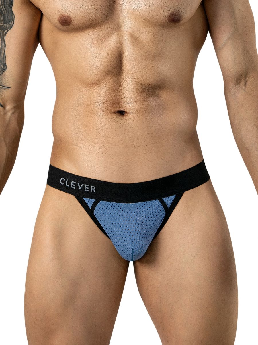 Steel blue Clever Ulises thong by CITYBOYZ★USA featuring smooth fabric and minimalist design.