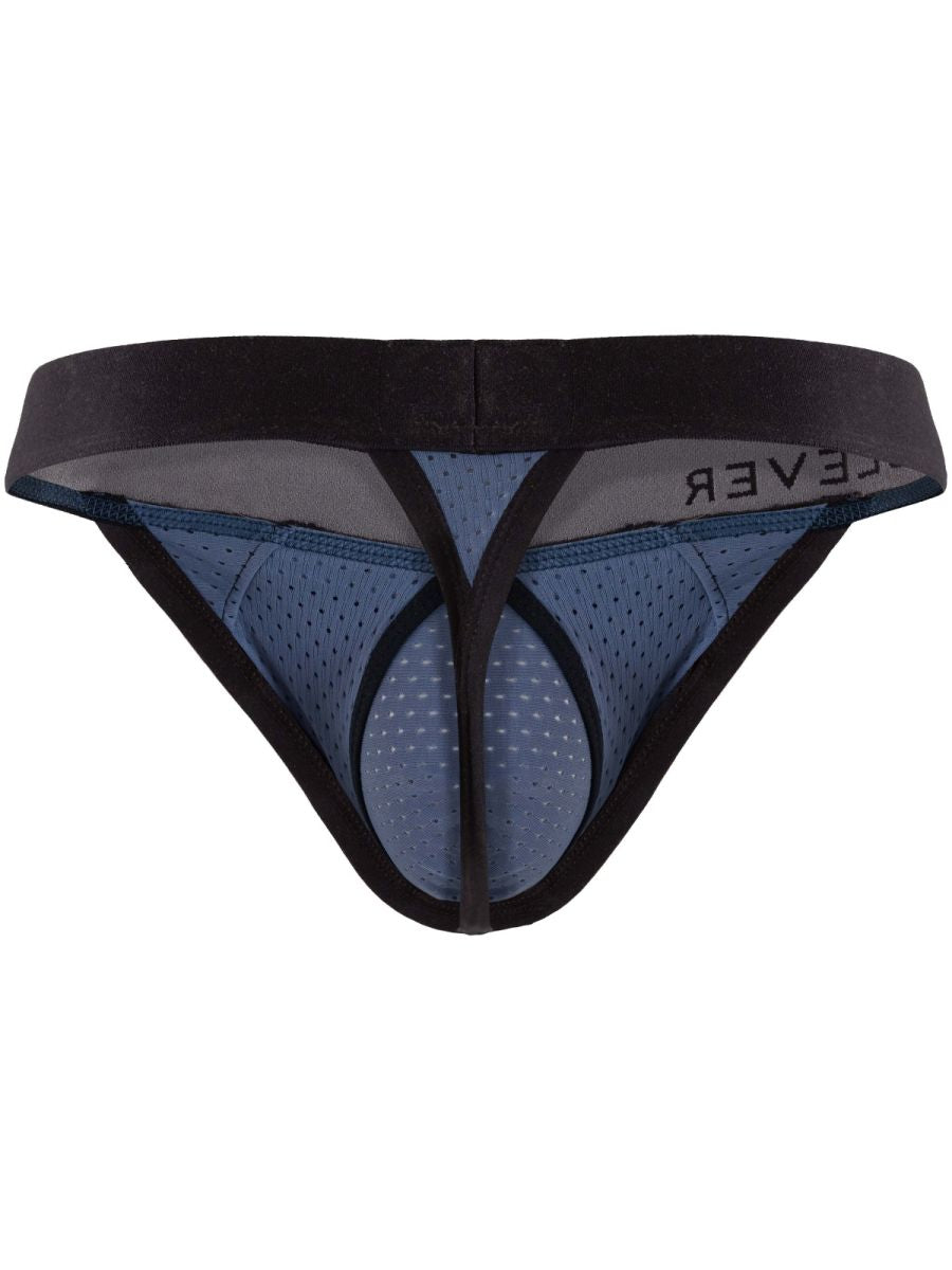 Steel blue CITYBOYZ★USA Clever Ulises Thong with sleek design and minimal coverage, showcasing comfortable men's underwear.