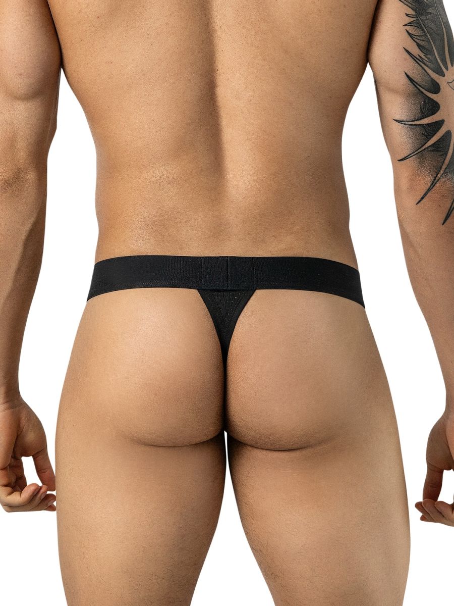 Black Clever Ulises thong by CITYBOYZ★USA, featuring sleek fabric and minimal design for a comfortable fit.