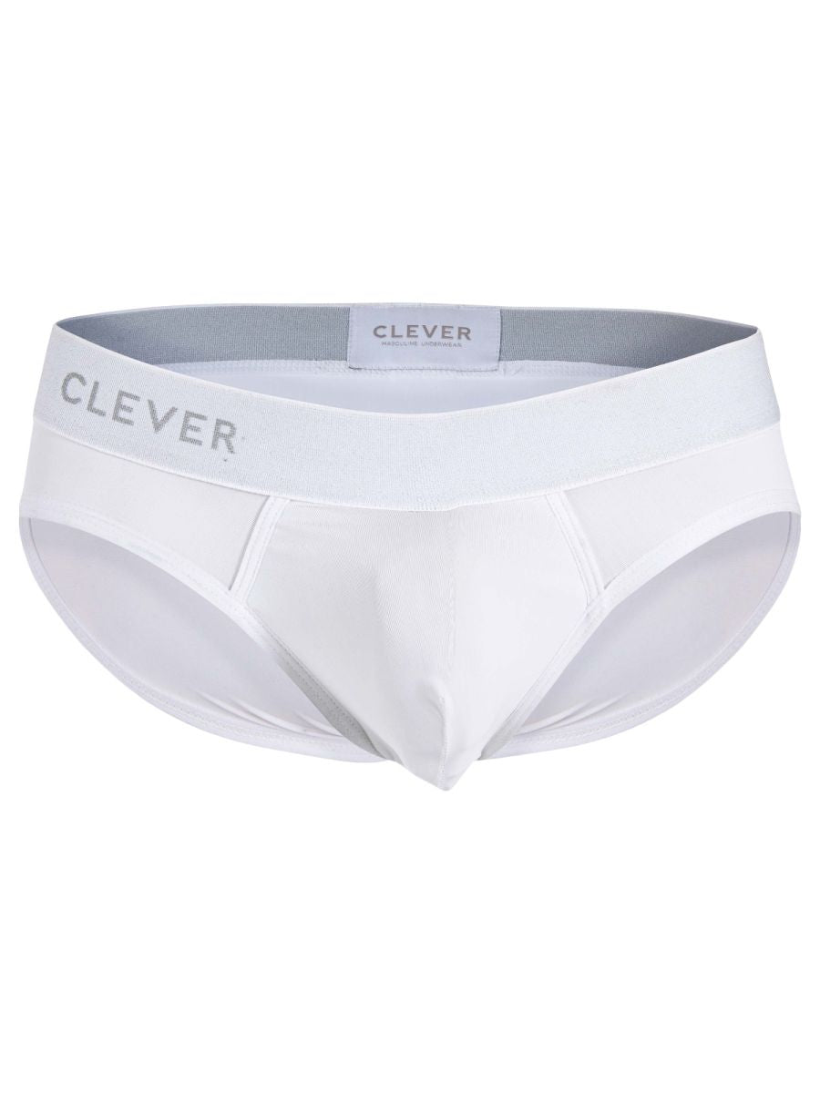 White Clever Salento Brief by CITYBOYZ★USA, soft fabric with sleek design, displayed on a white background.