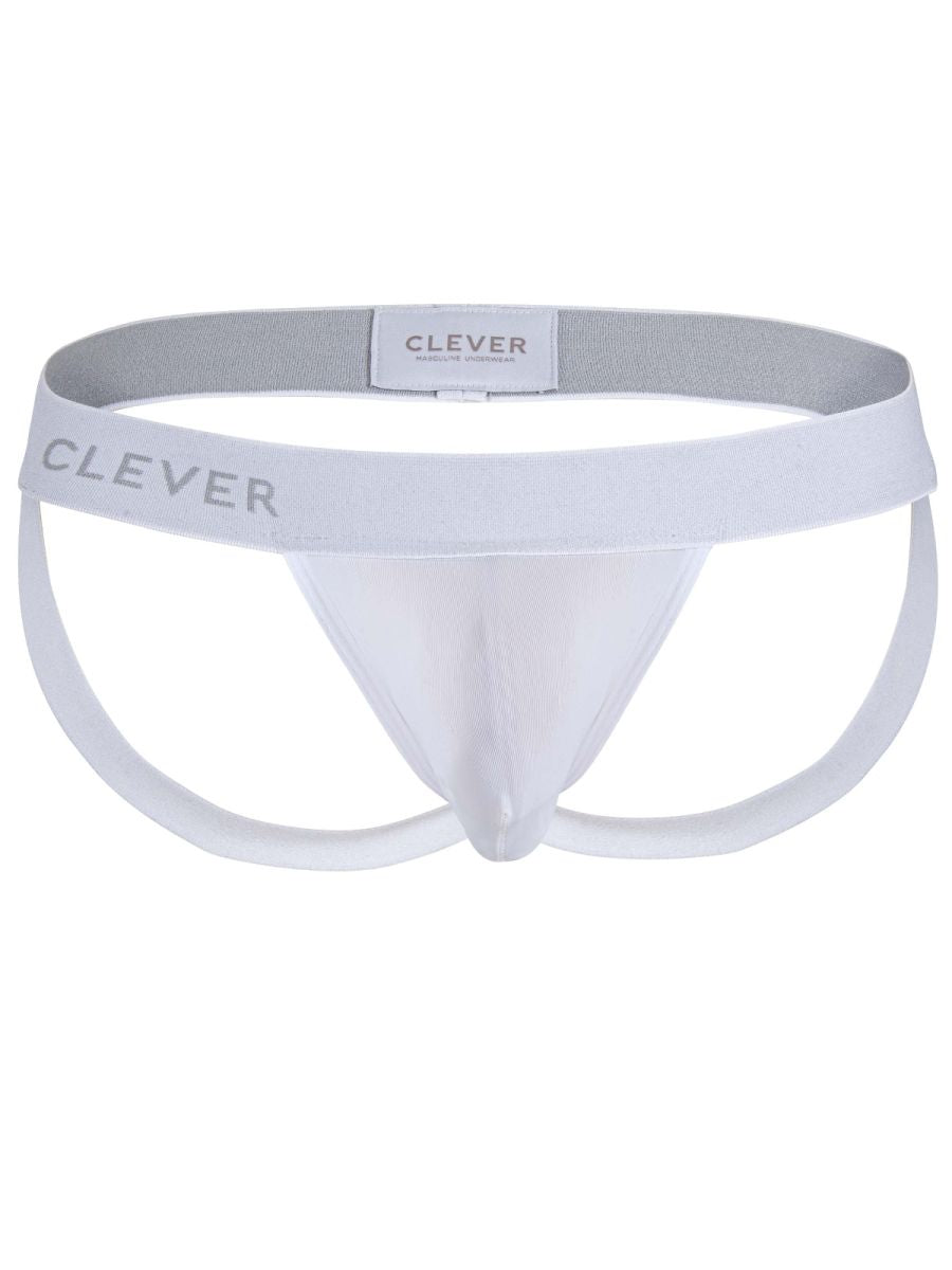 White Clever Giron Jockstrap by CITYBOYZ★USA featuring supportive elastic waistband and breathable fabric.