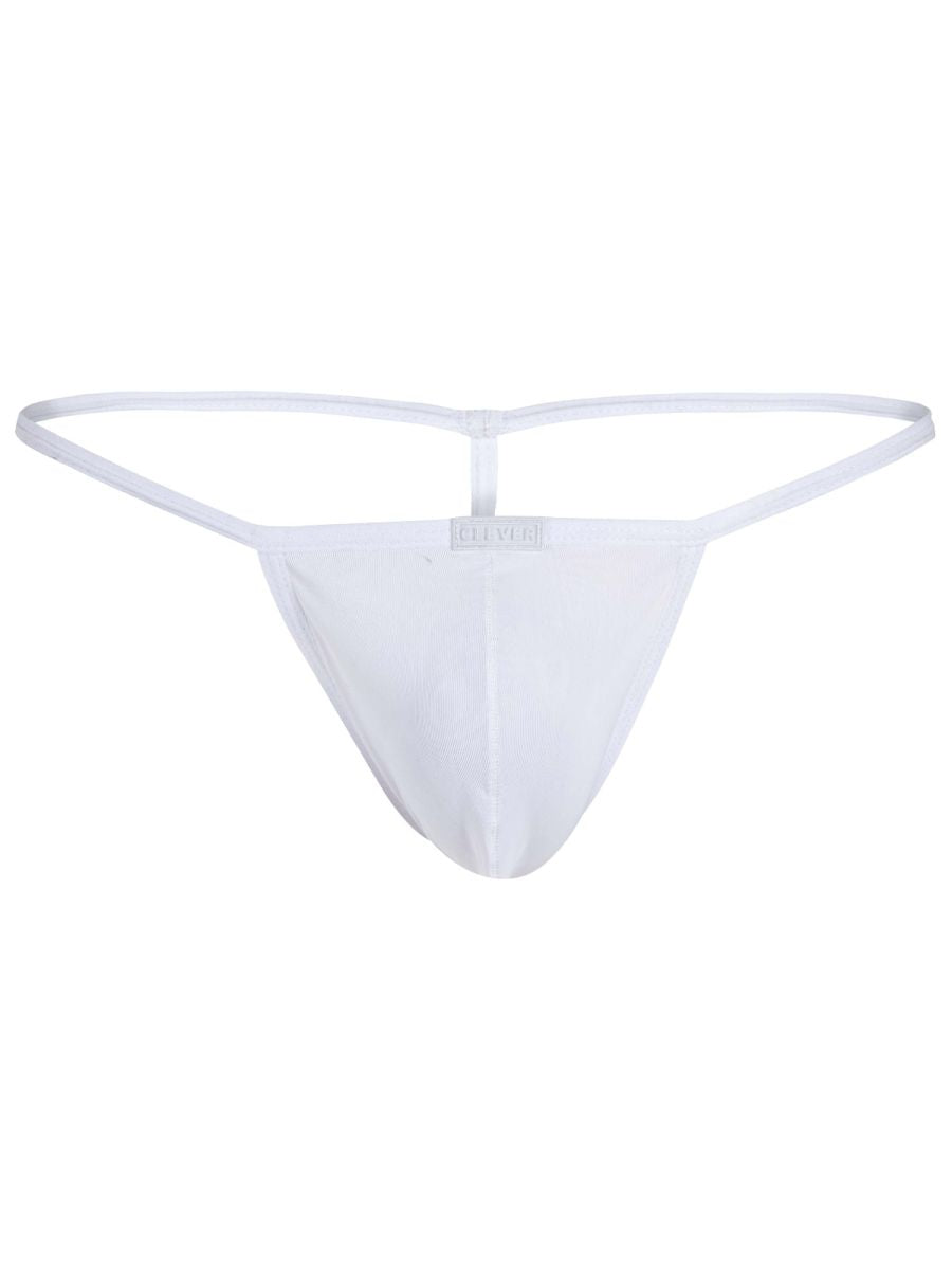White Clever Filandia thong by CITYBOYZ★USA, featuring a sleek, minimal design with thin straps and a comfortable fit.