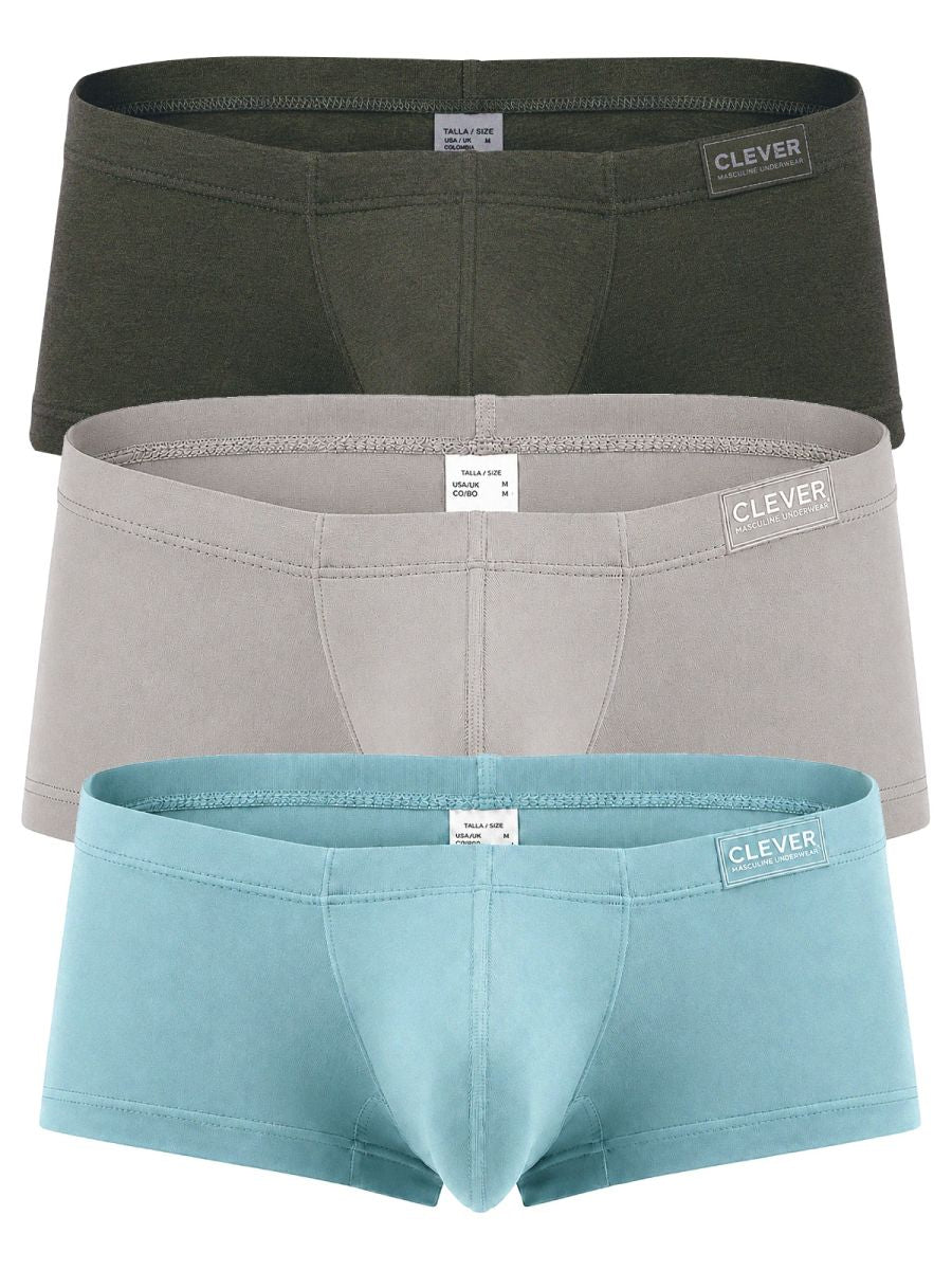 CityBOYZ USA Clever Australian Latin trunks in a colorful 3-pack, featuring vibrant multi-colored fabric and comfortable fit.