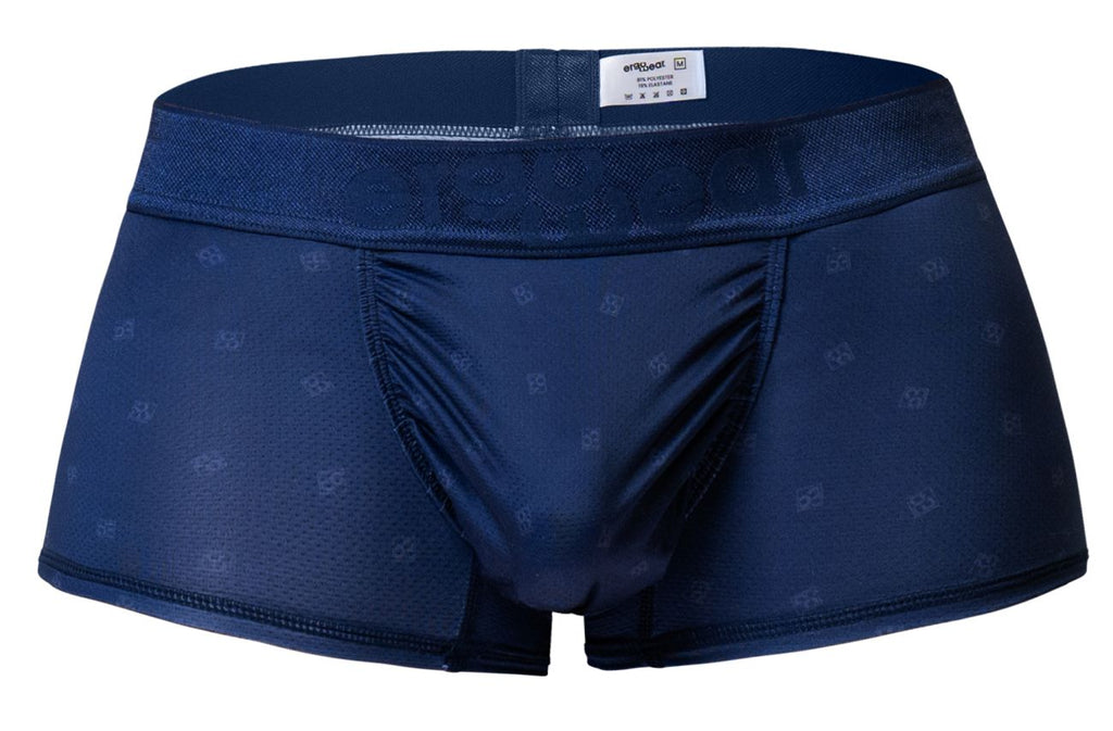 Navy blue ErgoWear FEEL SE trunks briefs by CITYBOYZ USA with a snug fit and elastic waistband, displayed on a white background.