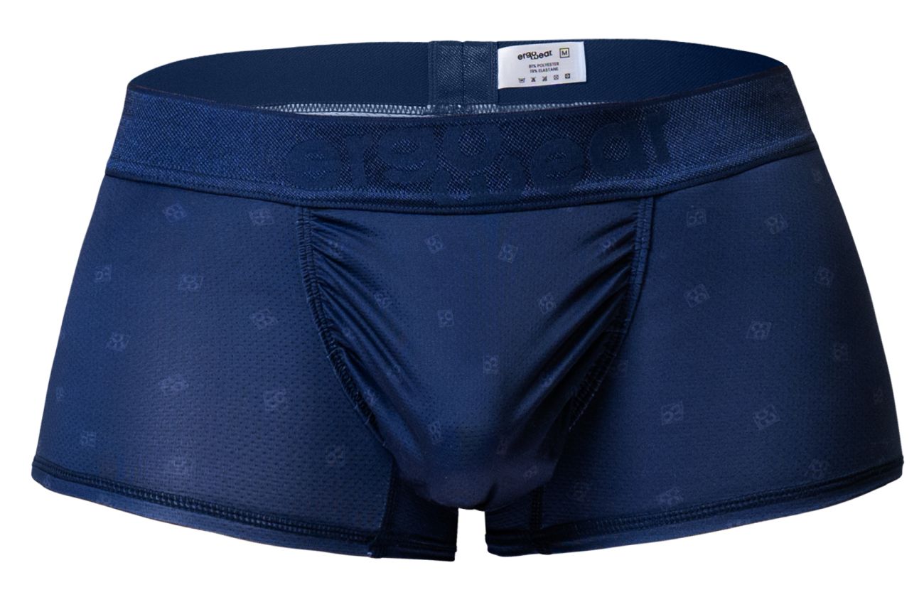 Navy blue ErgoWear FEEL SE trunks briefs by CITYBOYZ USA with a snug fit and elastic waistband, displayed on a white background.