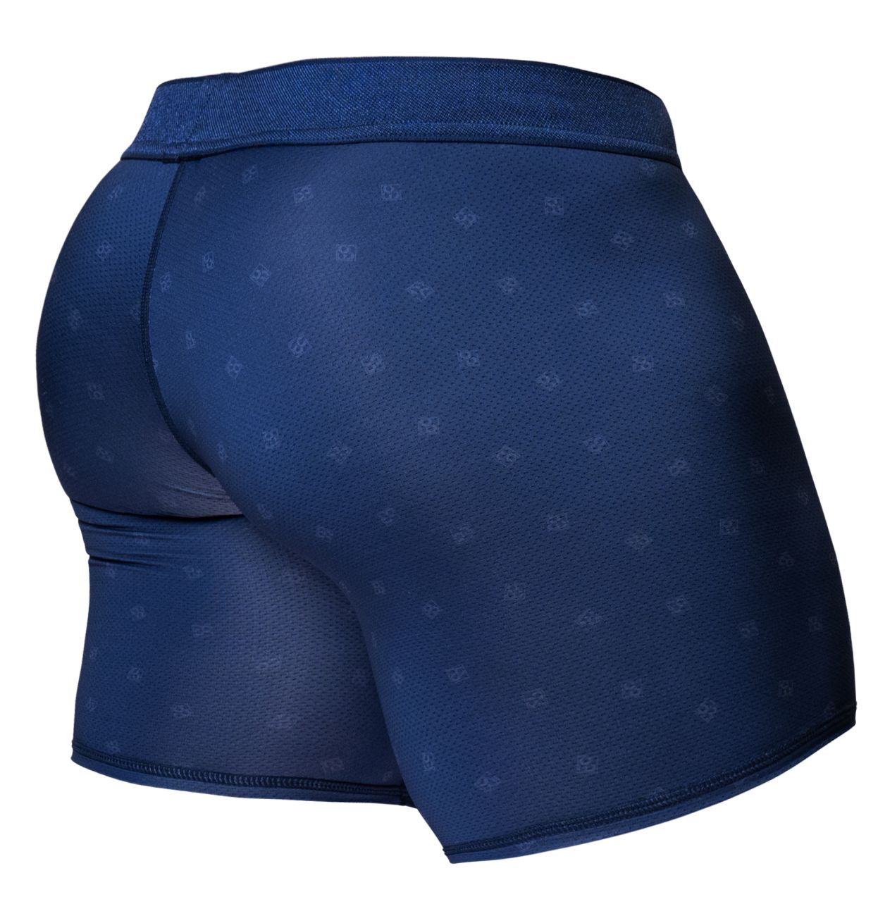 Navy blue ErgoWear FEEL SE Boxer Brief by CITYBOYZ USA, close-up showing comfortable fit and soft waistband.
