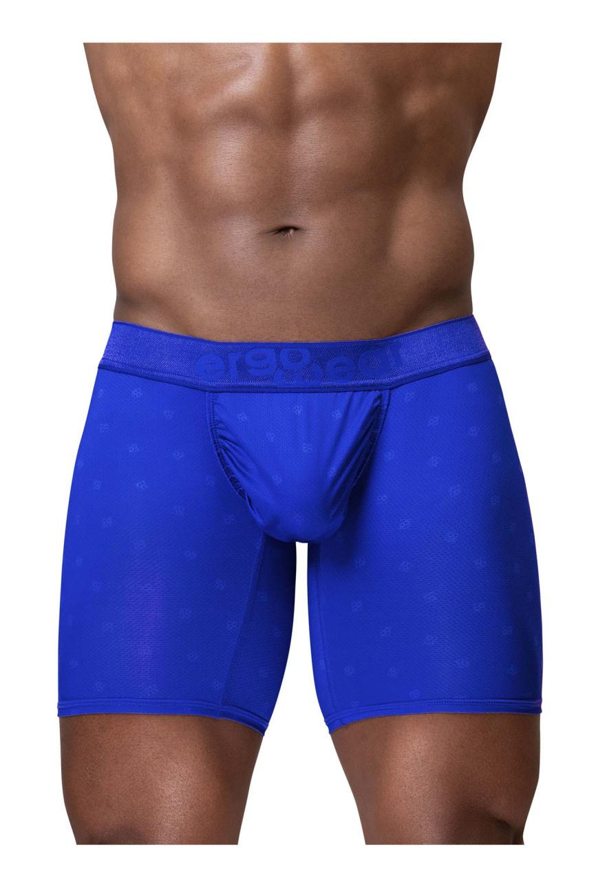 Royal blue ErgoWear FEEL SE boxer brief by CITYBOYZ★USA, close-up of soft fabric and fitted waistband.