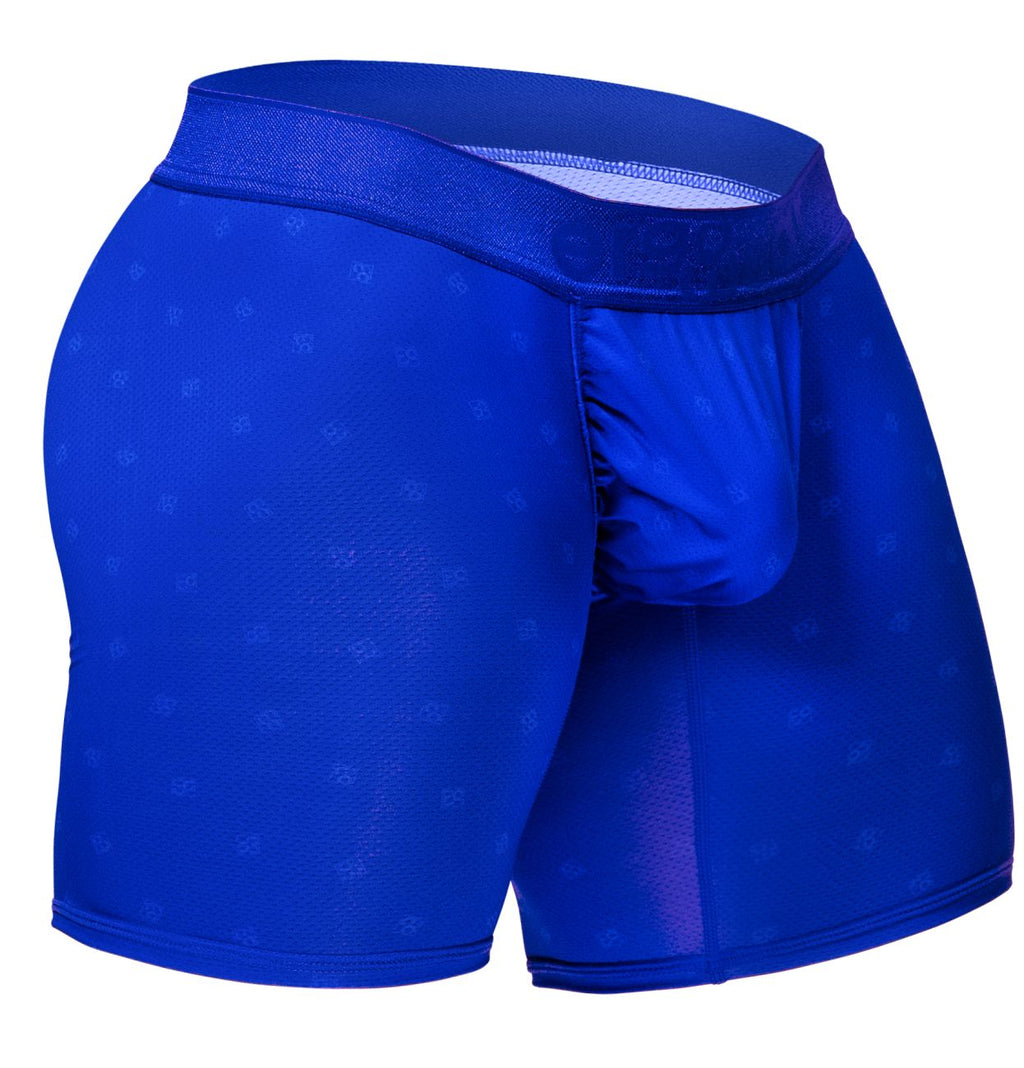 Royal blue ErgoWear FEEL SE boxer brief by CITYBOYZ★USA, close-up showing comfortable fit and soft fabric.
