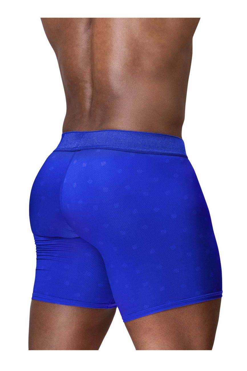 Royal blue ErgoWear FEEL SE Boxer Brief by CITYBOYZ USA, close-up of comfortable, form-fitting men's underwear.