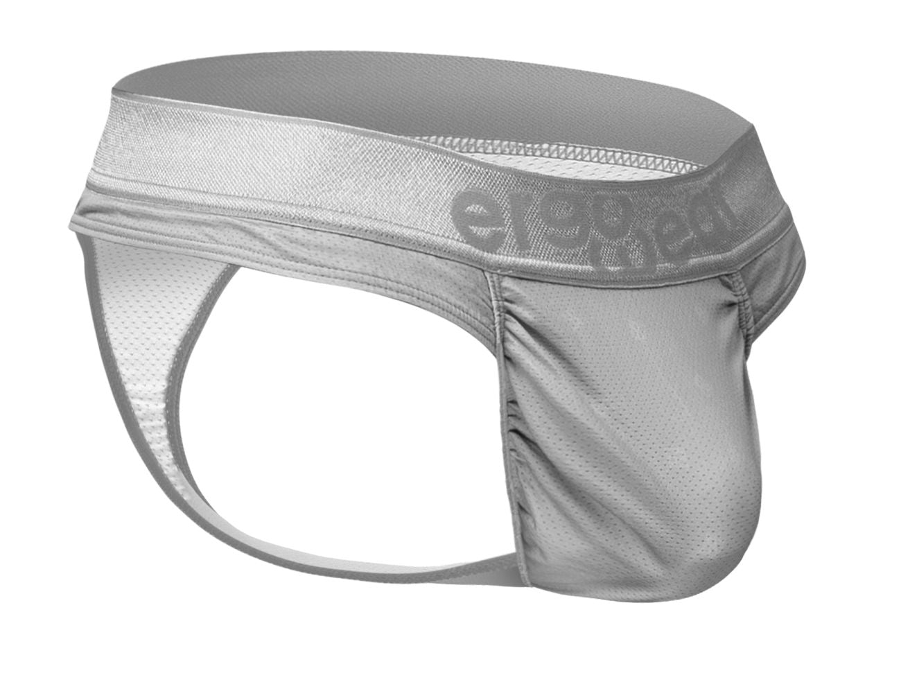 Silver ErgoWear FEEL SE Thong by CITYBOYZ★USA, sleek and comfortable lingerie with minimal coverage and stylish design.