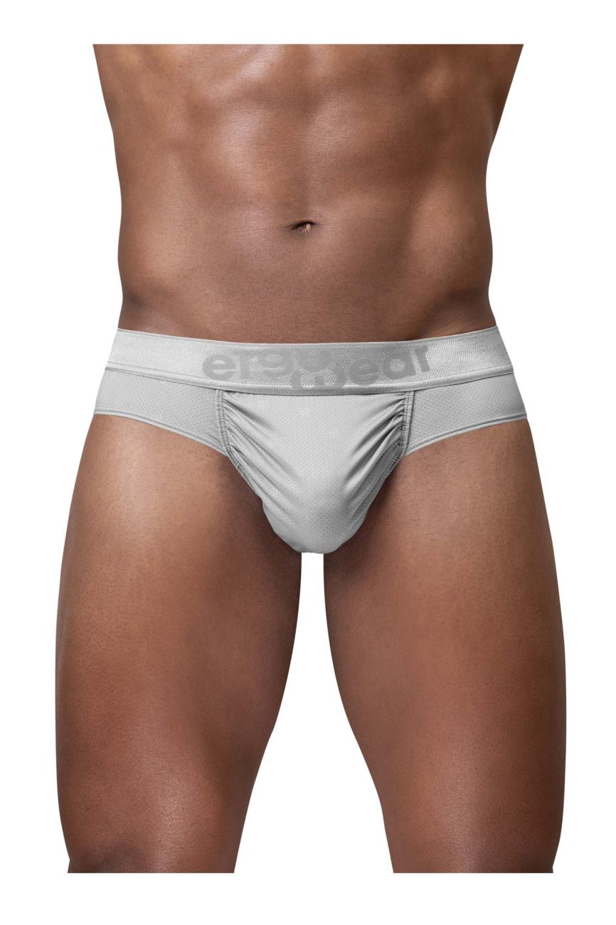 Silver ErgoWear FEEL SE Brief by CITYBOYZ★USA with smooth fabric and comfortable fit, showcasing modern men's underwear design.