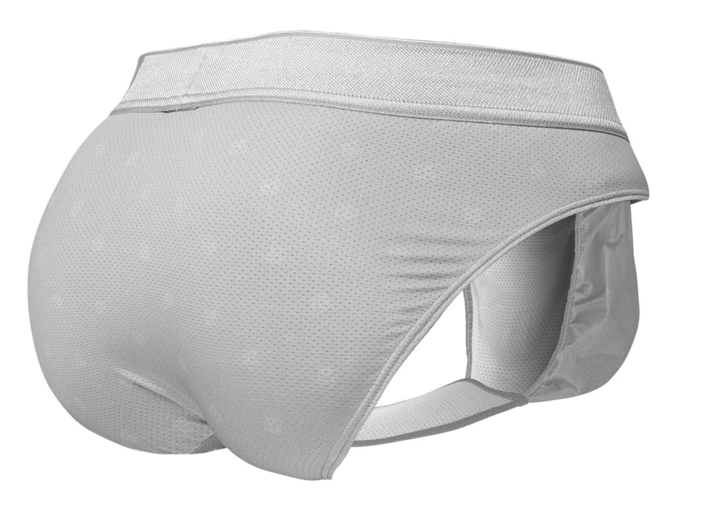 Silver ErgoWear FEEL SE Brief by CITYBOYZ★USA, showcasing a sleek, comfortable men's brief with a smooth waistband and logo detail.