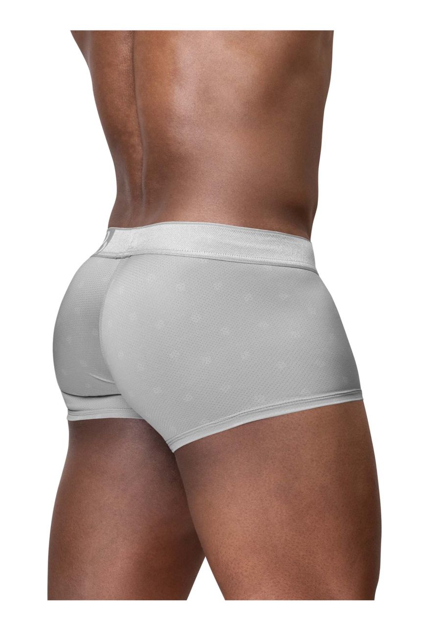 Silver ErgoWear FEEL SE Trunks by CITYBOYZ★USA, sleek men's briefs with comfortable fit and modern design.