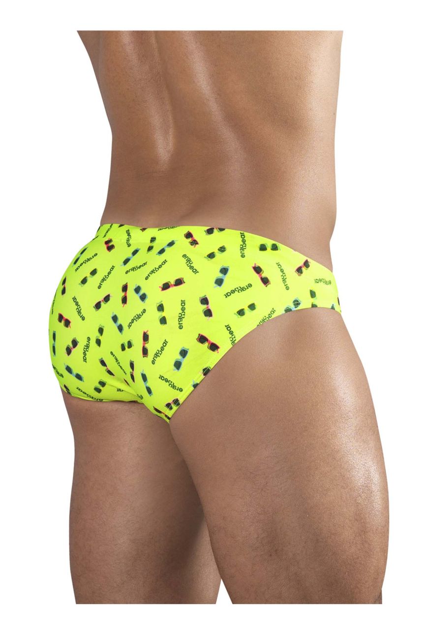 Bright yellow ErgoWear Feel SW swim brief by CITYBOYZ★USA, featuring a snug fit and stylish design for comfortable swimming.
