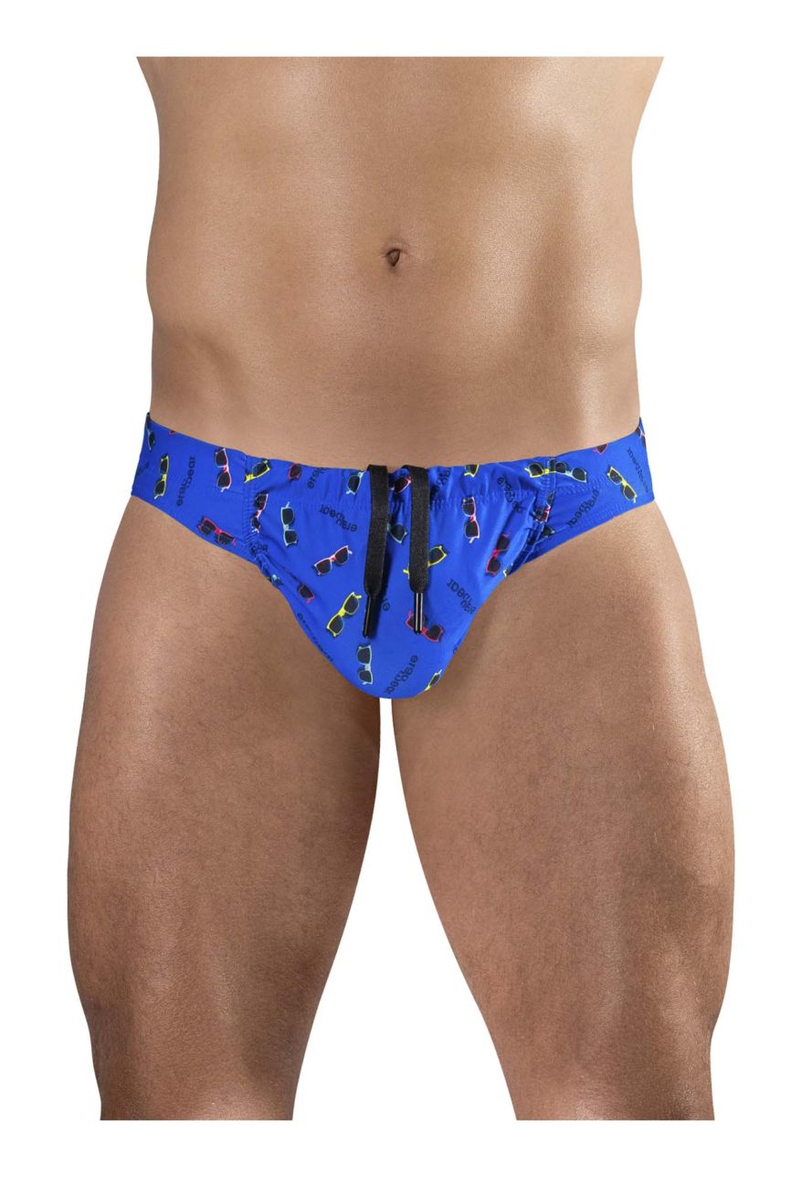 Blue ErgoWear Feel SW swim brief by CITYBOYZ★USA, featuring a sleek design and comfortable fit, shown on a model.