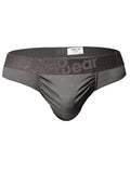 Dark gray ErgoWear FEEL SE thong trunks by CITYBOYZ★USA, showing a comfortable fit and sleek waistband design.
