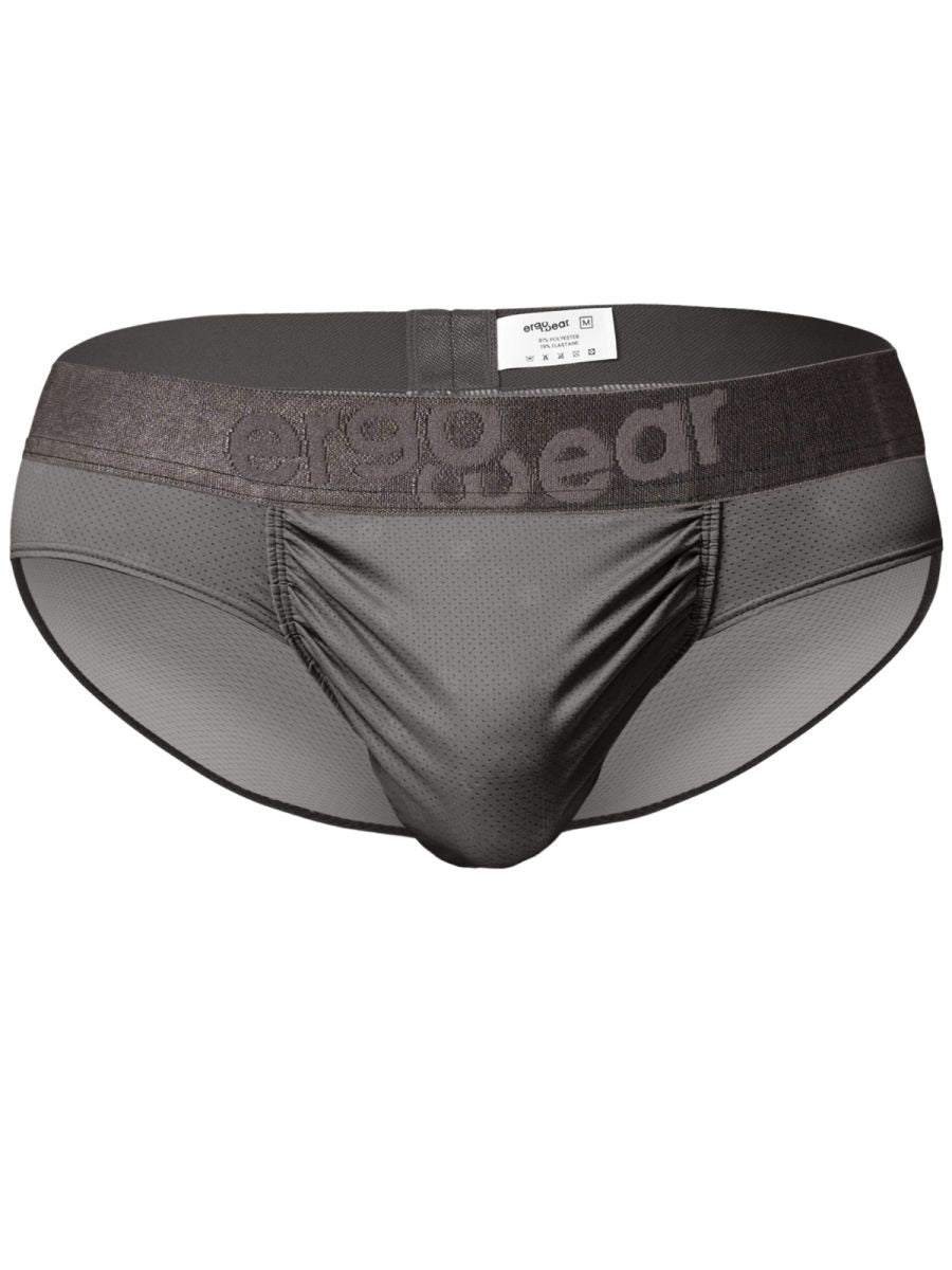 Dark gray FEEL SE brief by CITYBOYZ★USA, ergonomic men's underwear with comfortable fit and modern design.