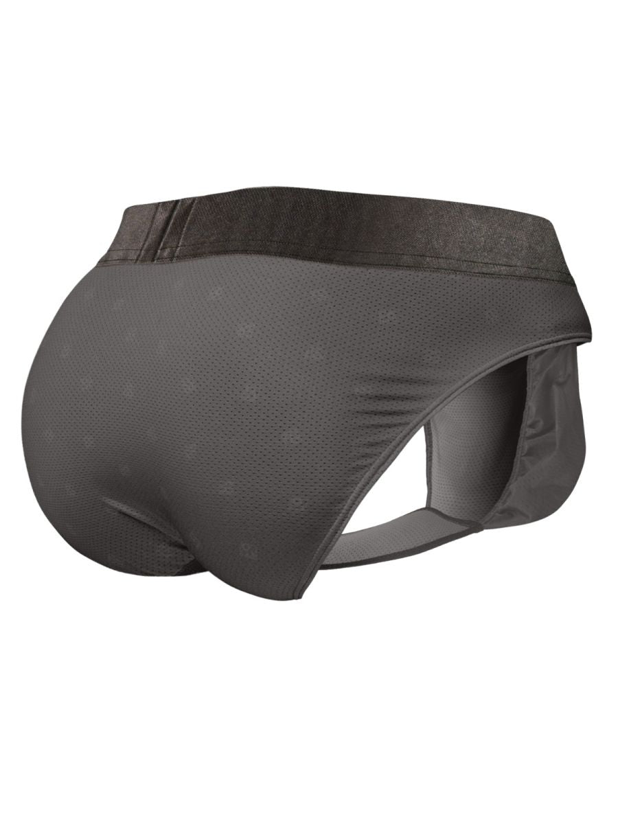 Dark gray FEEL SE Brief by CITYBOYZ★USA, ergonomic men's underwear with comfortable fit and smooth fabric.