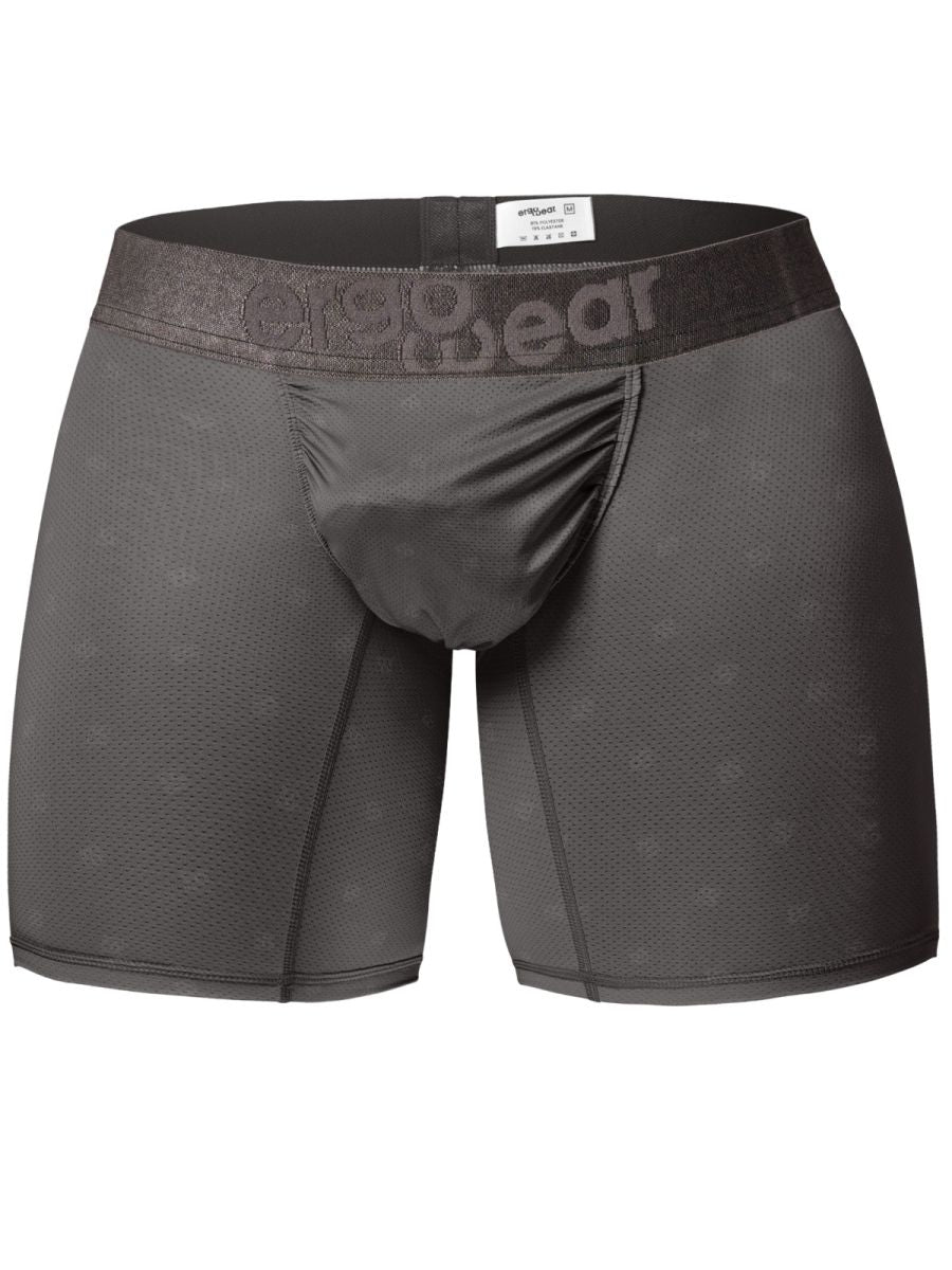 Dark gray CITYBOYZ★USA ErgoWear FEEL SE boxer briefs featuring a snug fit, smooth fabric, and a comfortable waistband for men.