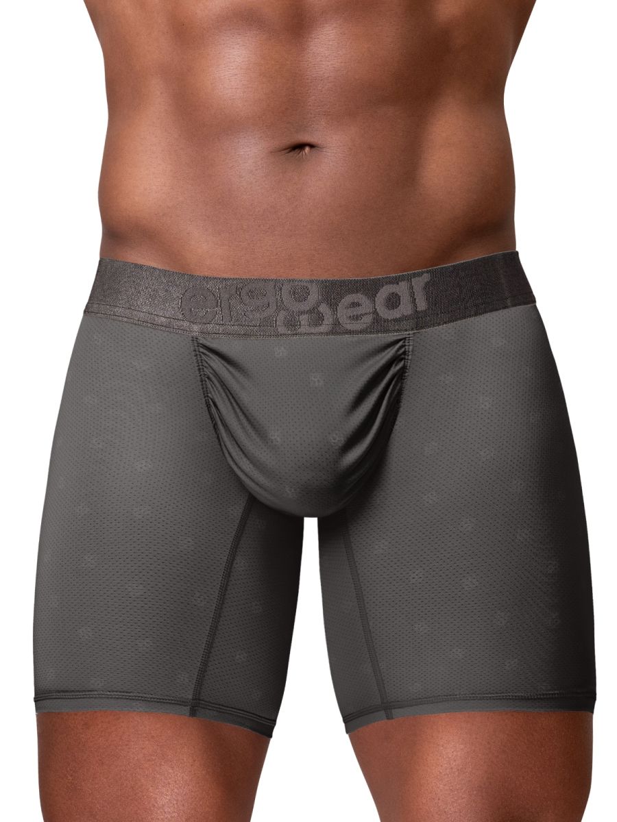 Dark gray CITYBOYZ★USA FEEL SE boxer briefs by ErgoWear EW1844 with comfortable fit and soft waistband, close-up view.
