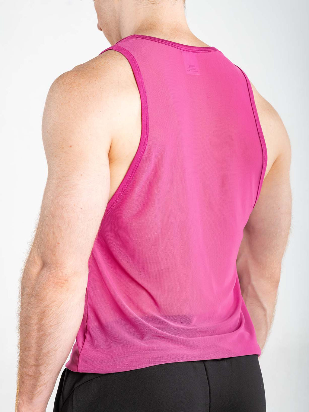 Pink FK Sport Echo tank top by CITYBOYZ★USA, featuring a sleeveless design and athletic fit, ideal for workouts and casual wear.