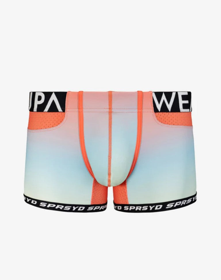 CITYBOYZ★USA Supawear SPR Max Gradient Trunk with rainbow-colored gradient fabric, designed for comfort and style.