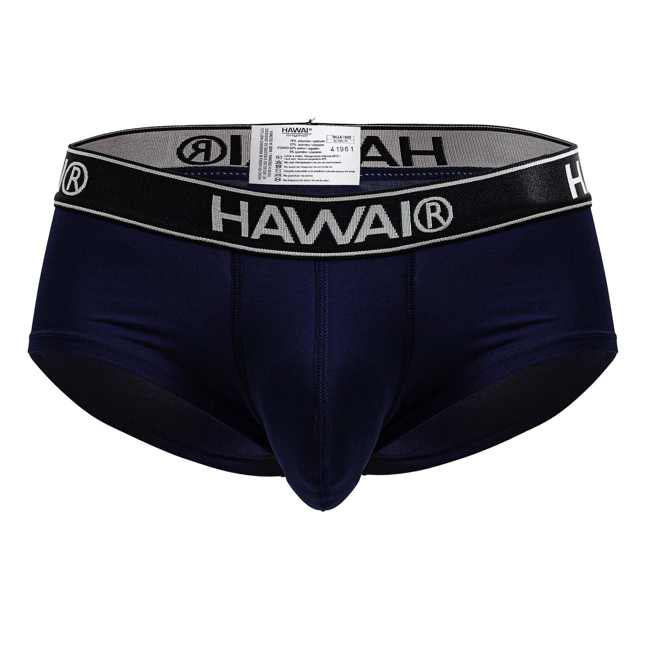Dark blue Hawai microfiber brief by CITYBOYZ★USA, featuring smooth fabric and comfortable fit.