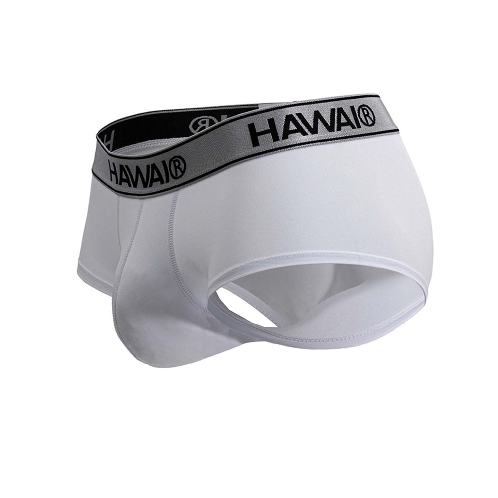 White Hawai microfiber brief by CITYBOYZ★USA featuring smooth fabric and classic brief style.